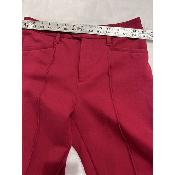 Anthropologie Womens Pants 6 Burgundy Red Ponte The Essential Flare Trouser - Picture 6 of 8